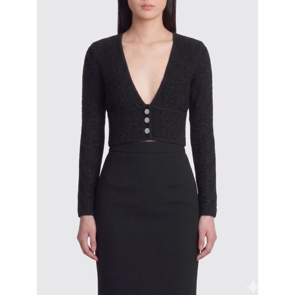 Alessandra Rich Women Virgin Wool Blend Crop Top Alessandra Rich